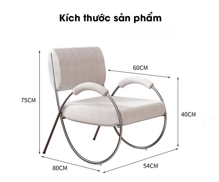 Ghế sofa đệm lông cừu khung inox cao cấp F702 8