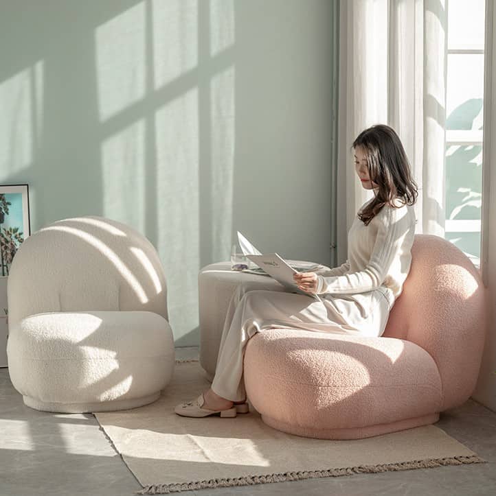 Ghế sofa lười vải lông cừu hiện đại SH6656 9