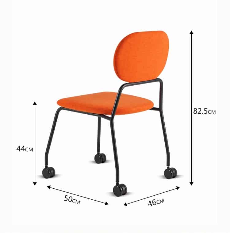 Ghế văn phòng khung sắt nghệ thuật chân xoay B381 12