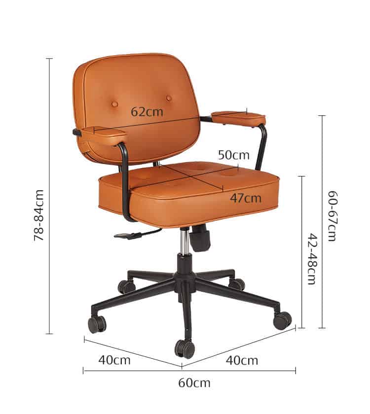 Ghế văn phòng lưng da xoay 360 làm việc học tập RM004 11