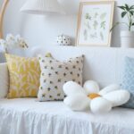 Gối tựa lưng sofa họa tiết cánh hoa cúc BMH0005
