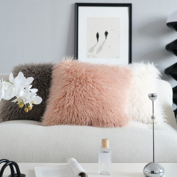 Gối tựa lưng sofa lông tua rua đơn sắc BMH3961