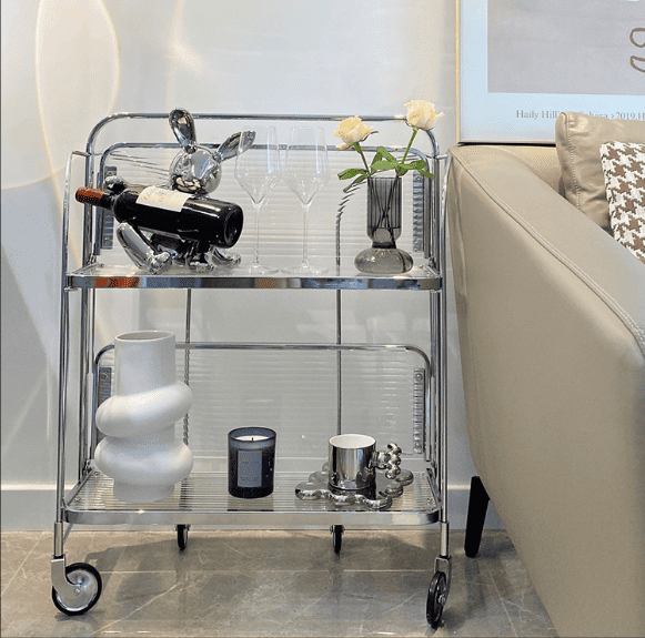 Kệ xe đẩy 2 tầng decor trang trí phòng GT6628 8