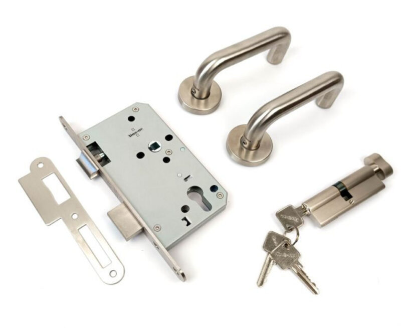 Khoá cửa phòng tối giản thép không gỉ kiểu Ý SN1682 2