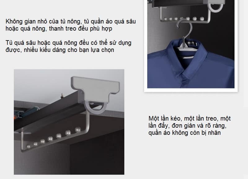 Móc treo tủ quần áo hợp kim nhôm cao cấp RBL2204 7