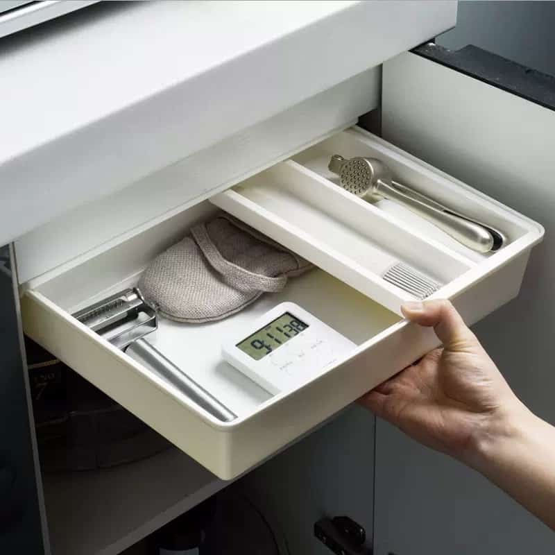 Ngăn kéo tự dính dưới hộc tủ bàn làm việc HZ1356 7