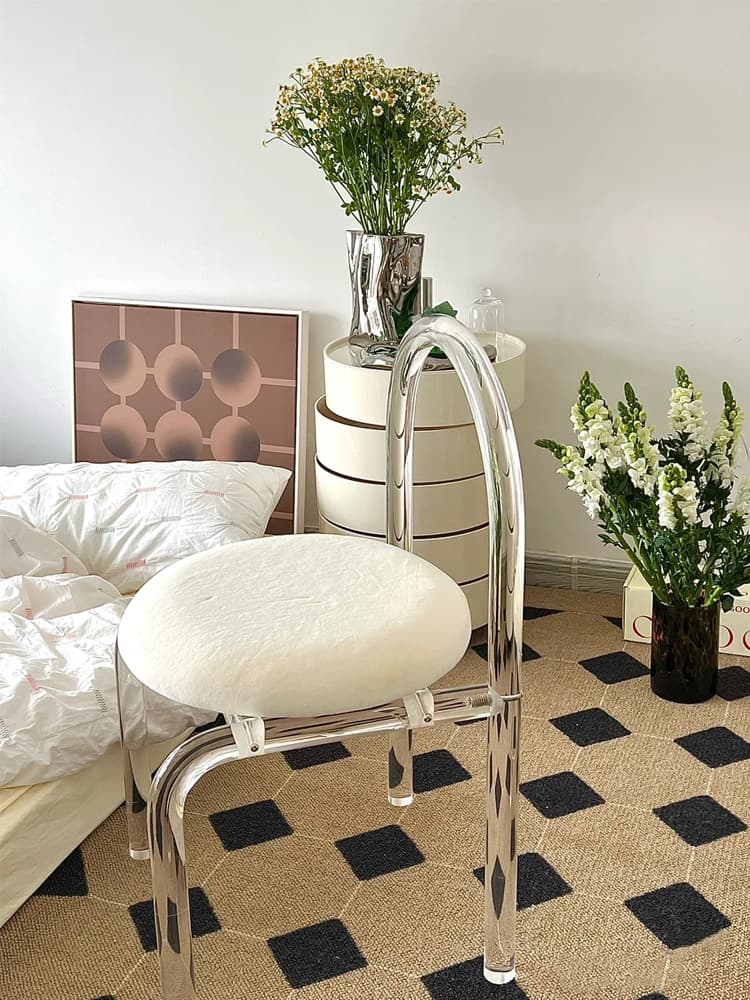 Ghế ăn Crystal Chair trong suốt đệm nhung CXS6812 7
