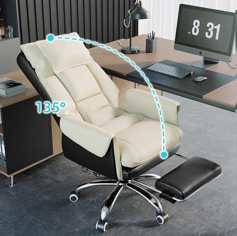 Ghế da văn phòng tựa lưng chân xoay LKQ6586 7