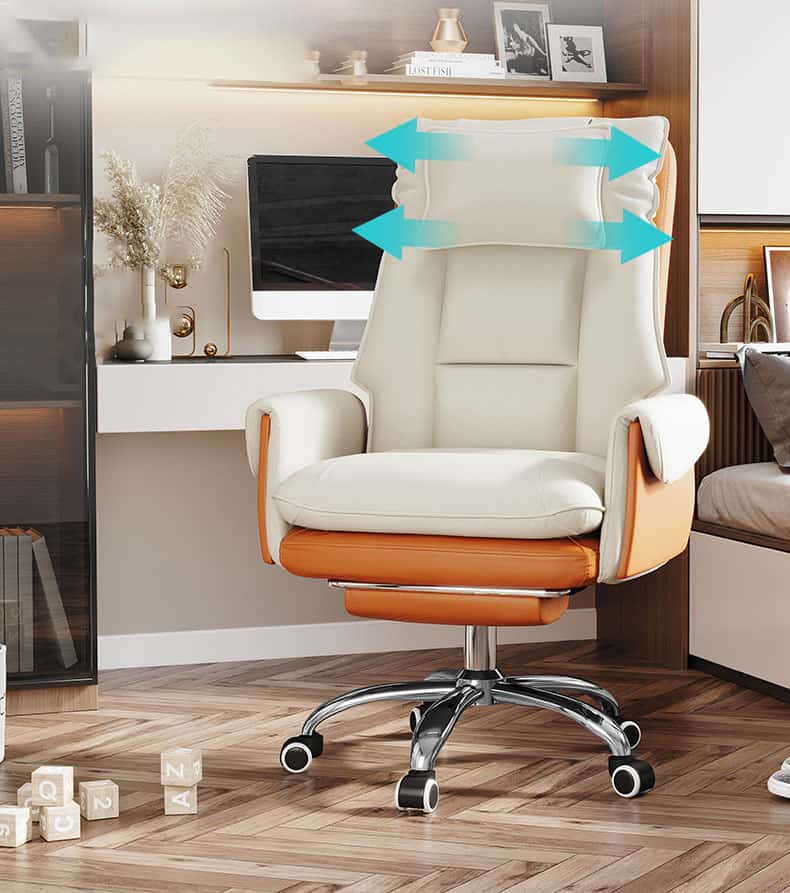 Ghế da văn phòng tựa lưng chân xoay LKQ6586 8