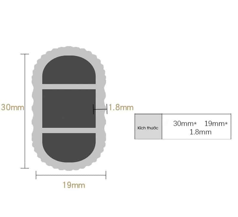 Thanh treo tủ quần áo cố định hình elip RBL3528B 6