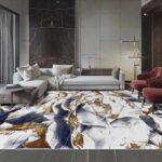 Thảm nghệ thuật phòng khách phòng ngủ sang trọng FDC4143