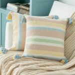 Vỏ Gối tựa lưng sofa sọc màu tươi sáng PCH1004