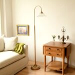 Đèn cây đứng góc sofa phong cách cổ điển M4501