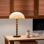Đèn để bàn thân gỗ phòng ngủ tối giản DTD7047