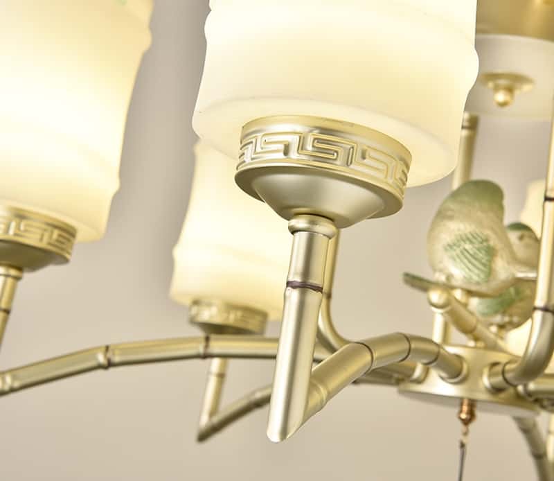 Đèn thả trần kiểu dáng chim đậu cành tre T5766 16