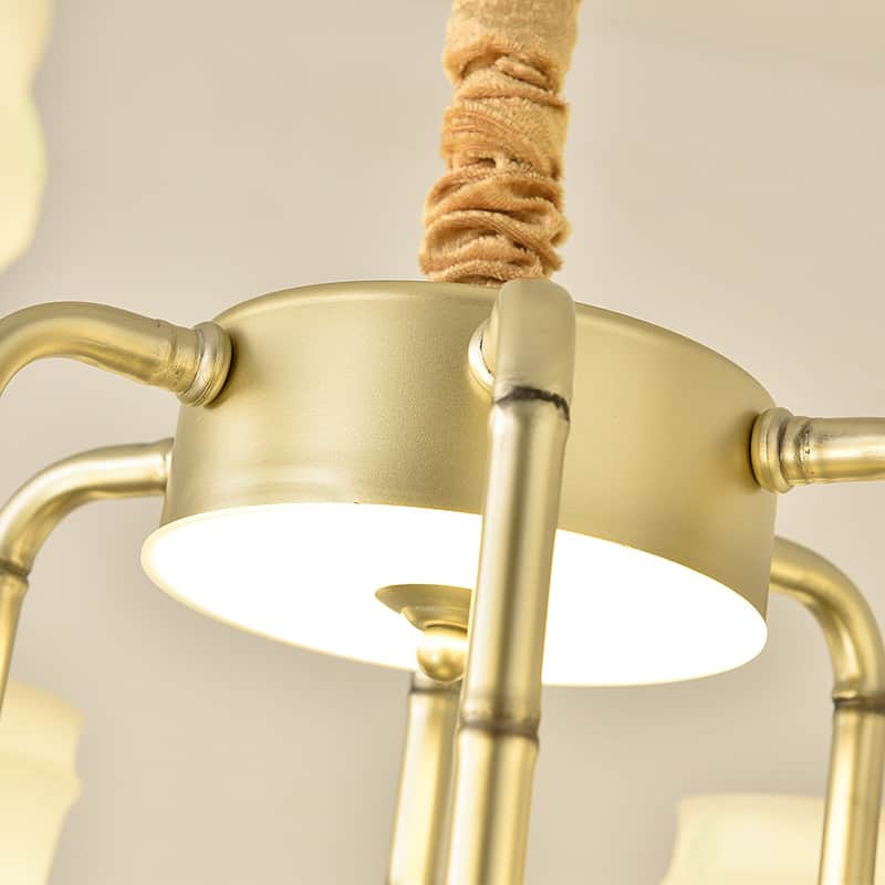 Đèn thả trần kiểu dáng chim đậu cành tre T5766 13