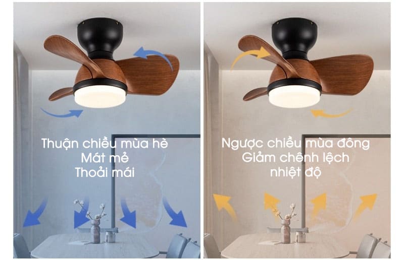 Quạt đèn ốp trần hiện đại ba cánh cao cấp FA5505 14