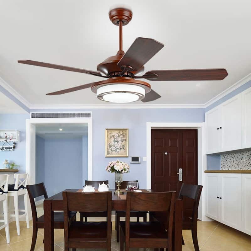 Quạt đèn thả trần cánh gỗ phong cách Á Đông FA9015 3