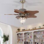 Quạt trần đèn năm cánh thanh lịch sáng tạo Retro FA4493