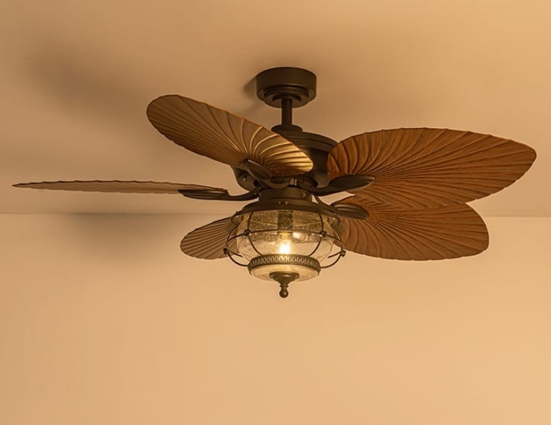 Quạt trần đèn thủy tinh cánh ABS kiểu Mỹ FA6394 14