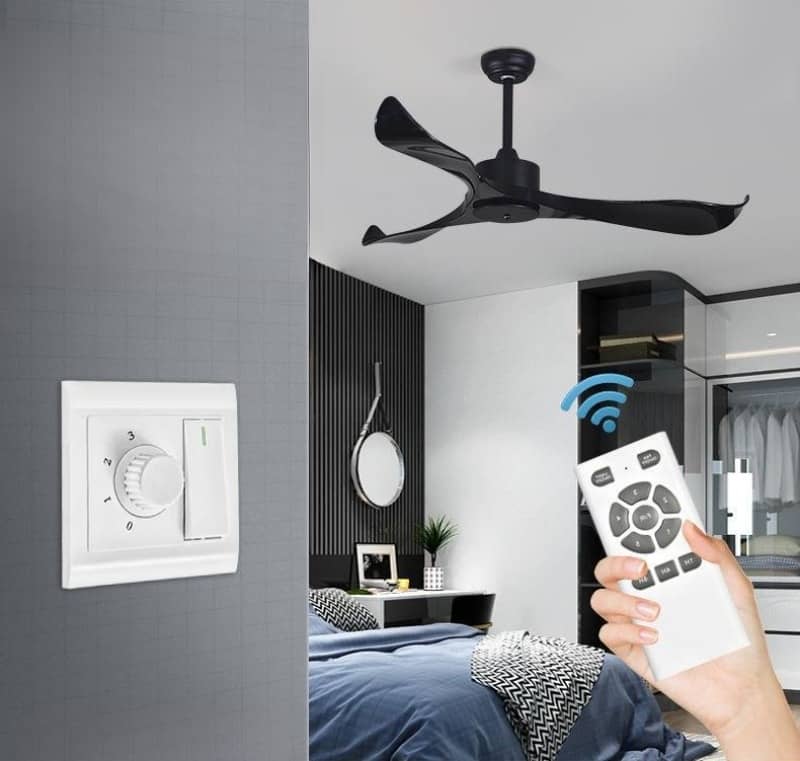 Quạt trần phòng ngủ cánh ABS cong nghệ thuật FA4202 11