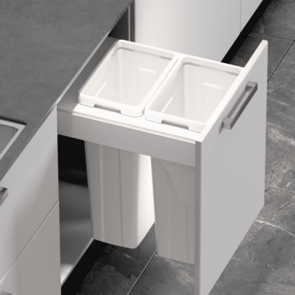 Thùng rác đôi thông minh tủ bếp Taura BRD450
