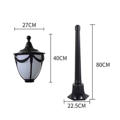 Đèn cảnh quan sân vườn phong cách Trung cổ QY258 17