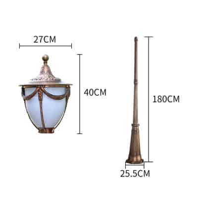 Đèn cảnh quan sân vườn phong cách Trung cổ QY258 16