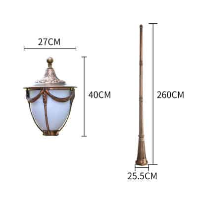 Đèn cảnh quan sân vườn phong cách Trung cổ QY258 15