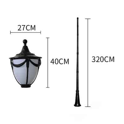 Đèn cảnh quan sân vườn phong cách Trung cổ QY258 14