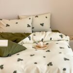 Bộ chăn ga vỏ gối vải cotton dệt waffle JJ1228