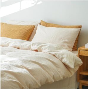 Bộ chăn ga gối cotton hoa dập nổi đơn giản JJ3484