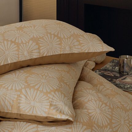 Bộ chăn ga gối cotton họa tiết hoa cúc trắng ZH4042