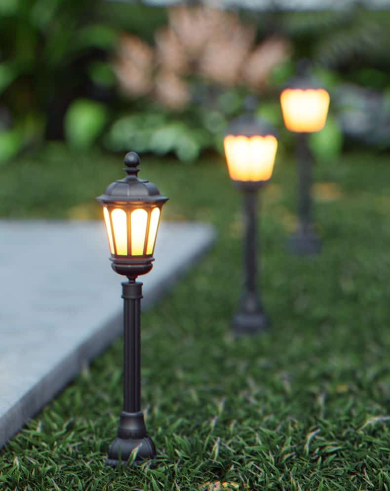 Cột đèn sân vườn ngoài trời kiểu Châu Âu WZ002 8