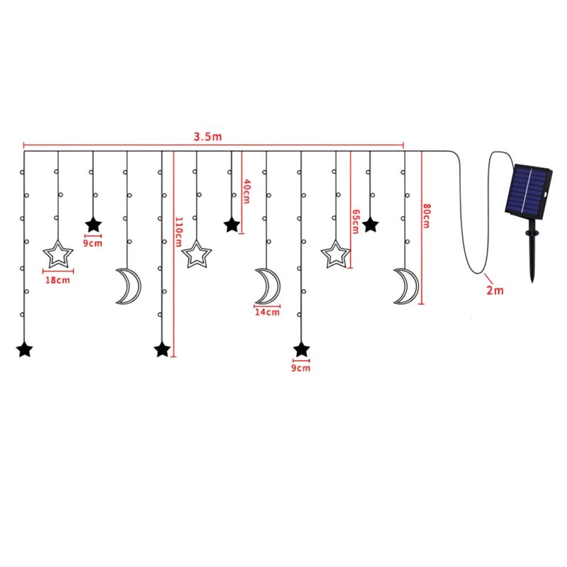 Đèn led dây sân vườn năng lượng mặt trời ST6949 5