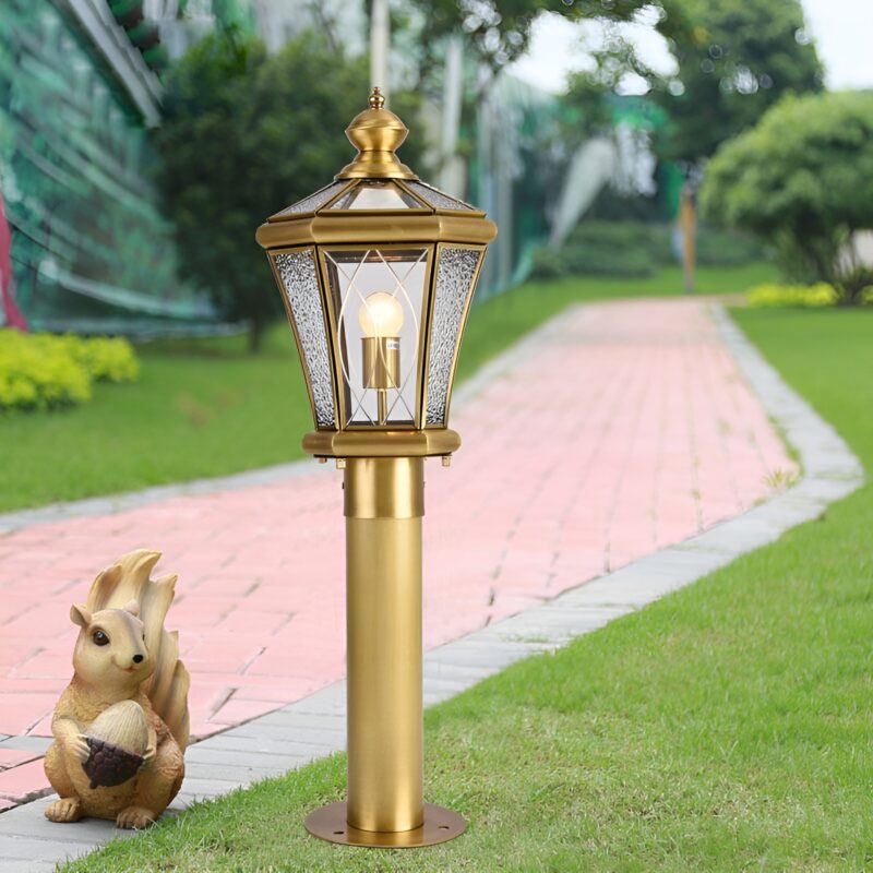Đèn cột sân vườn bằng đồng cổ điển IP6769 3