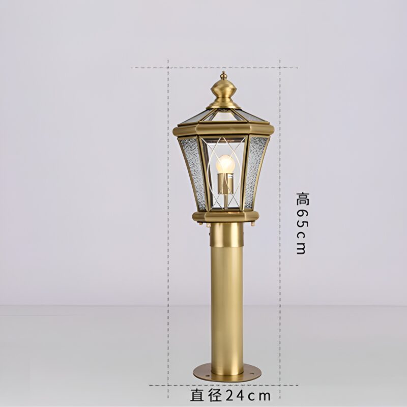 Đèn cột sân vườn bằng đồng cổ điển IP6769 5