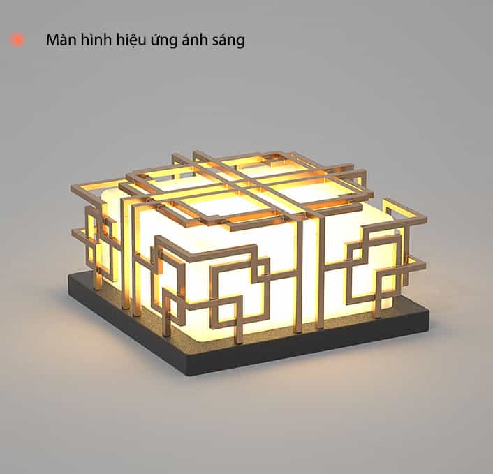 Đèn cột trụ trang trí sân vườn phong cách Á Đông C3048 12