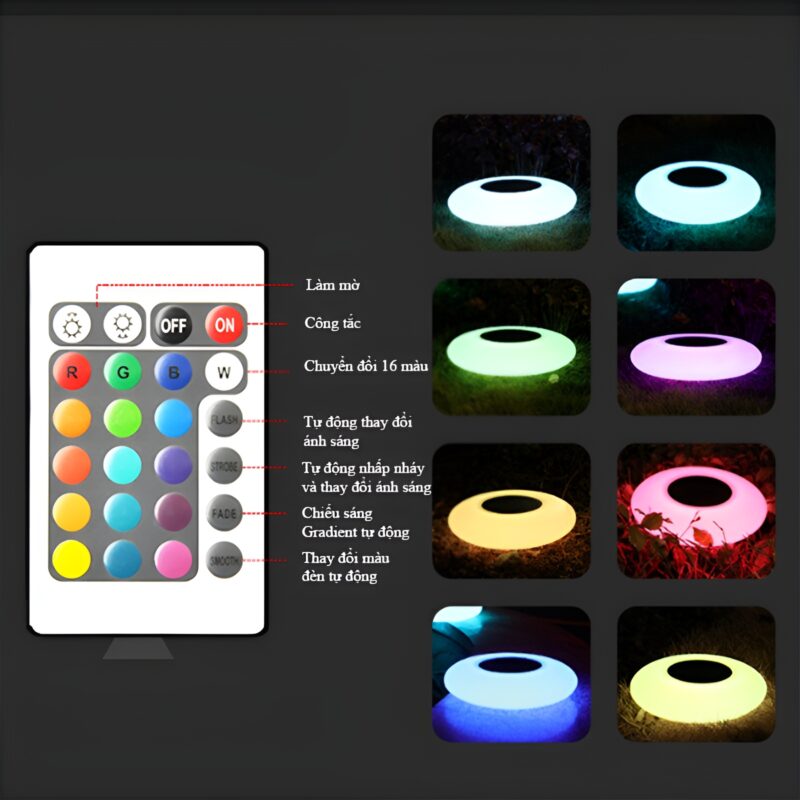 Đèn led thả nước sân vườn năng lượng mặt trời DG708 3