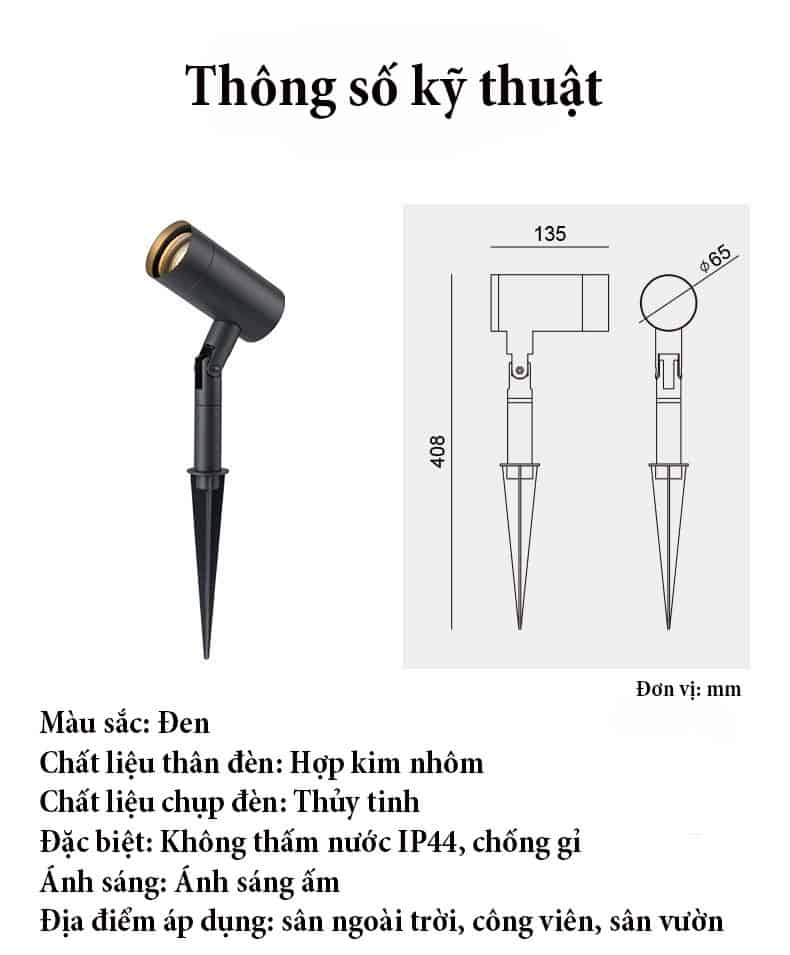 Đèn led chiếu cây trang trí sân vườn YS5961 12