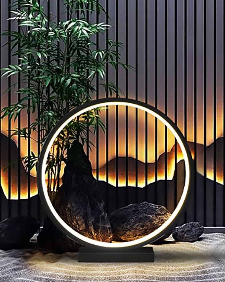 Đèn led khung tròn trang trí sân vườn ZS6847 7