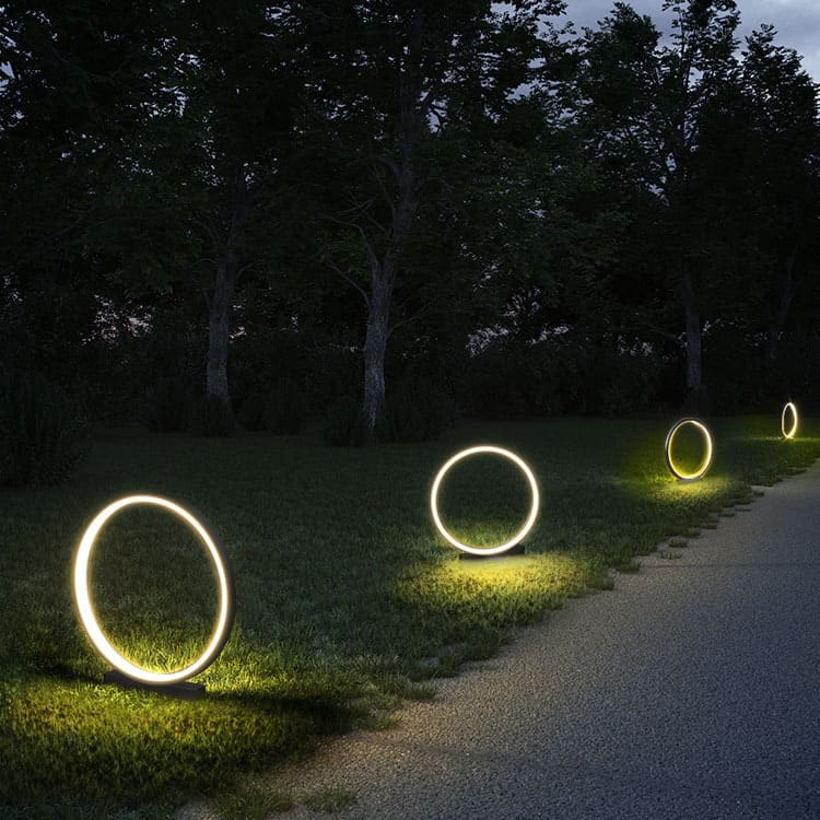 Đèn led khung tròn trang trí sân vườn ZS6847 13