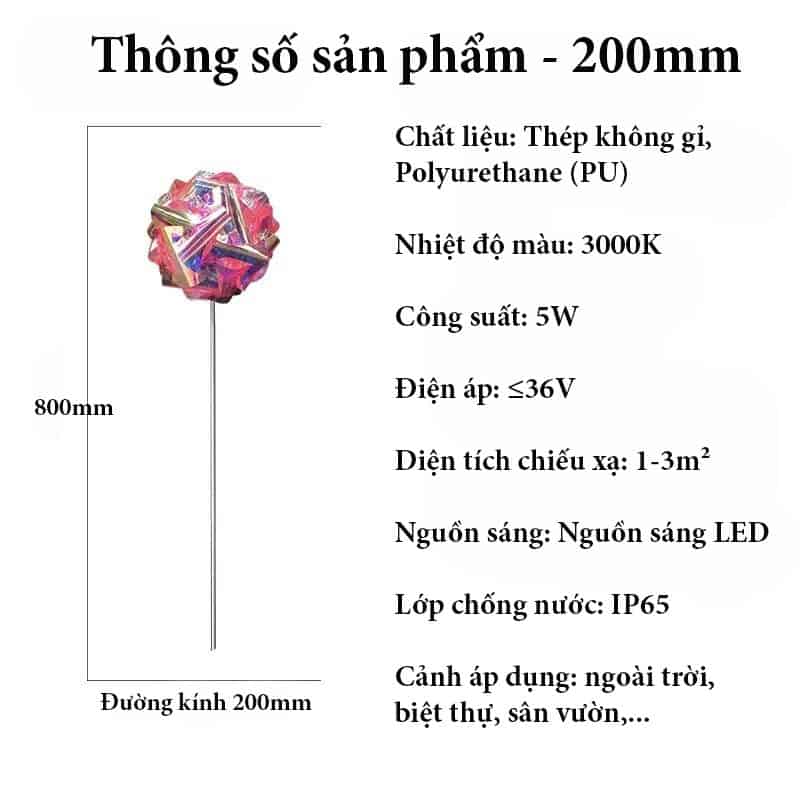 Đèn led trang trí dạ quang quả cầu xoắn KE1170 11
