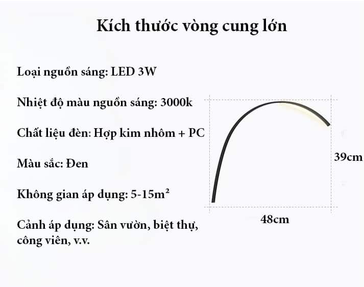 Đèn led vòng cung trang trí hồ bơi công viên C3072 12