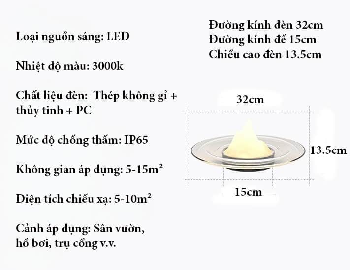 Đèn led trang trí hồ nước ngoài trời C3074 17