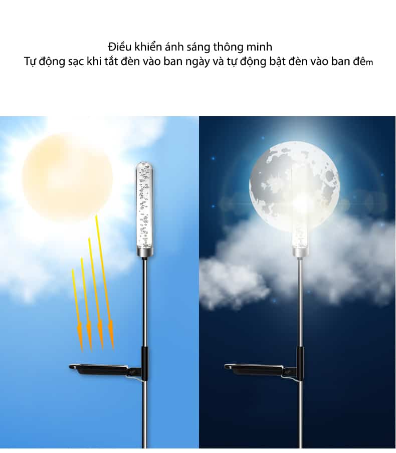 Đèn LED cắm cỏ năng lượng mặt trời D1725 15