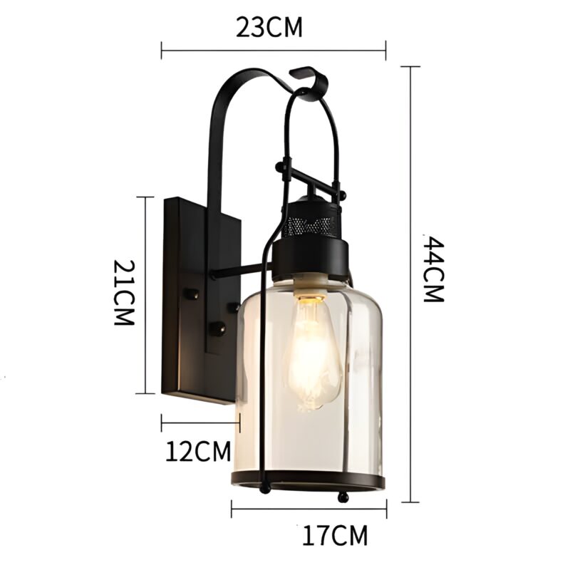 Đèn treo tường ban công chống thấm kiểu cổ DS6029 7