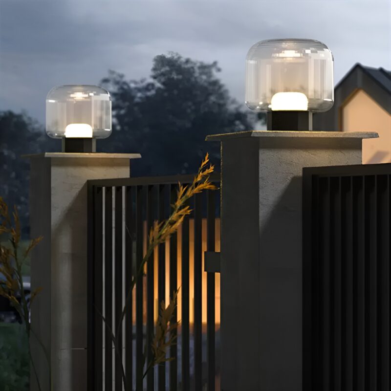 Đèn trụ năng lượng mặt trời trang trí cổng sân vườn C3087 2