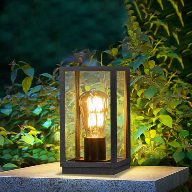 Đèn trụ cổng vuông phong cách hiện đại BI2014 4