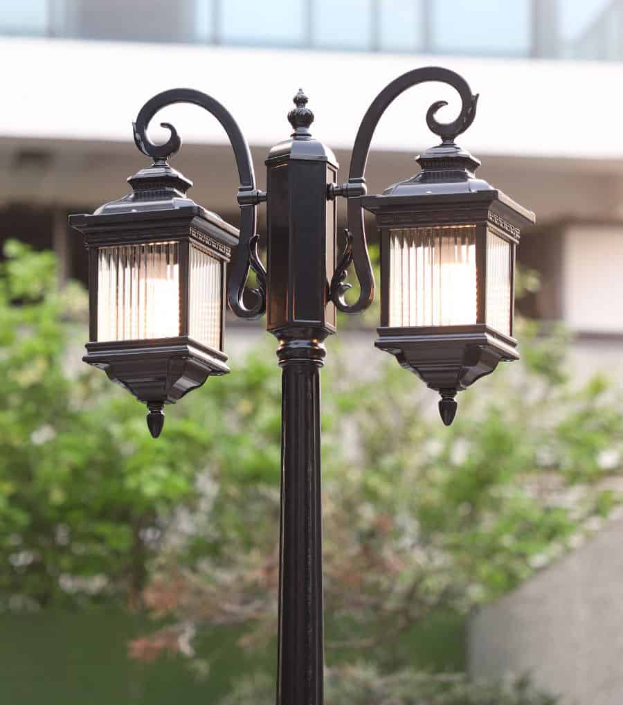 Đèn trụ sân vườn hai bóng cổ điển JA260 7
